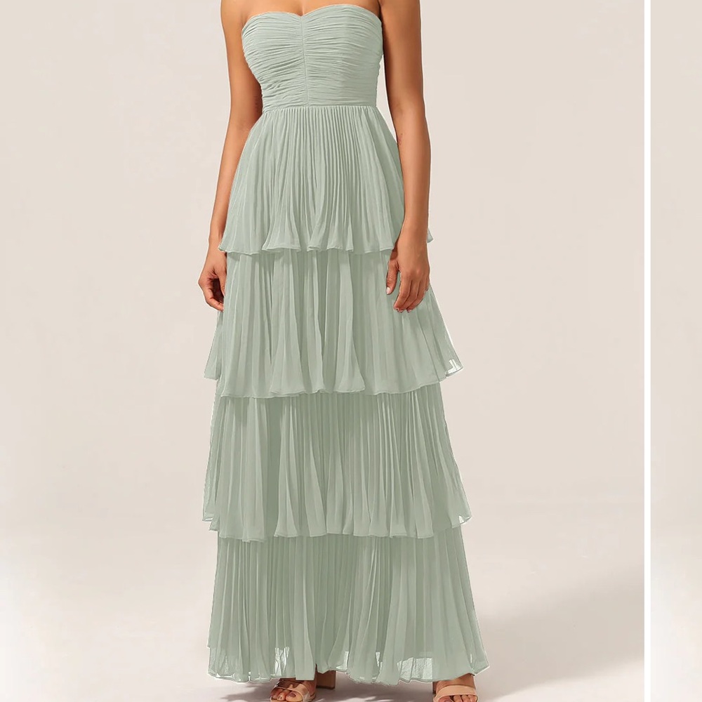 Sage green prom/bridesmaid dress